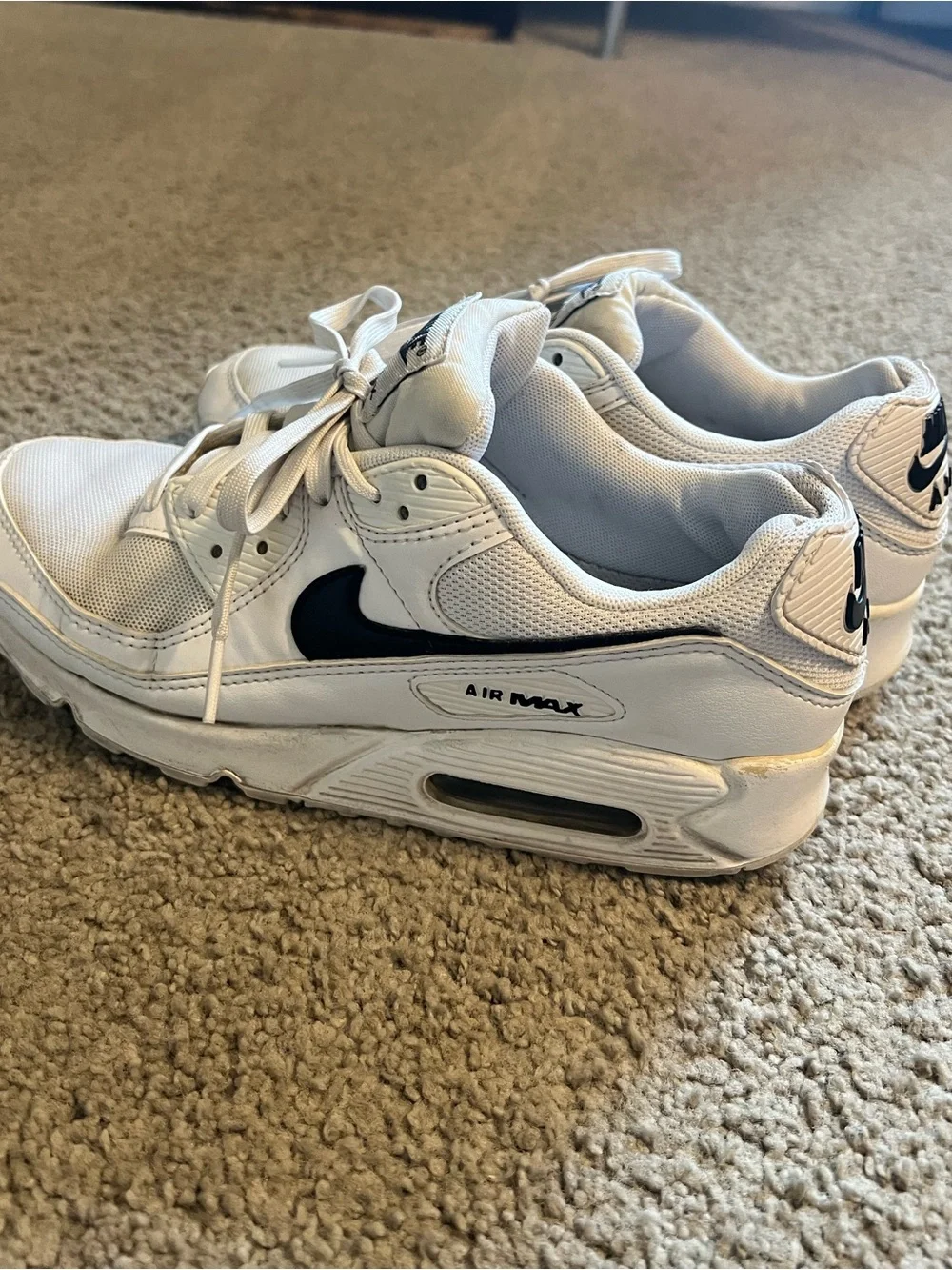 Nike White and Black Air Max Sneakers